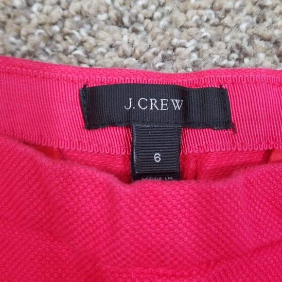 J. Crew pleated short in cotton pique poppy pink - Picture 4 of 6